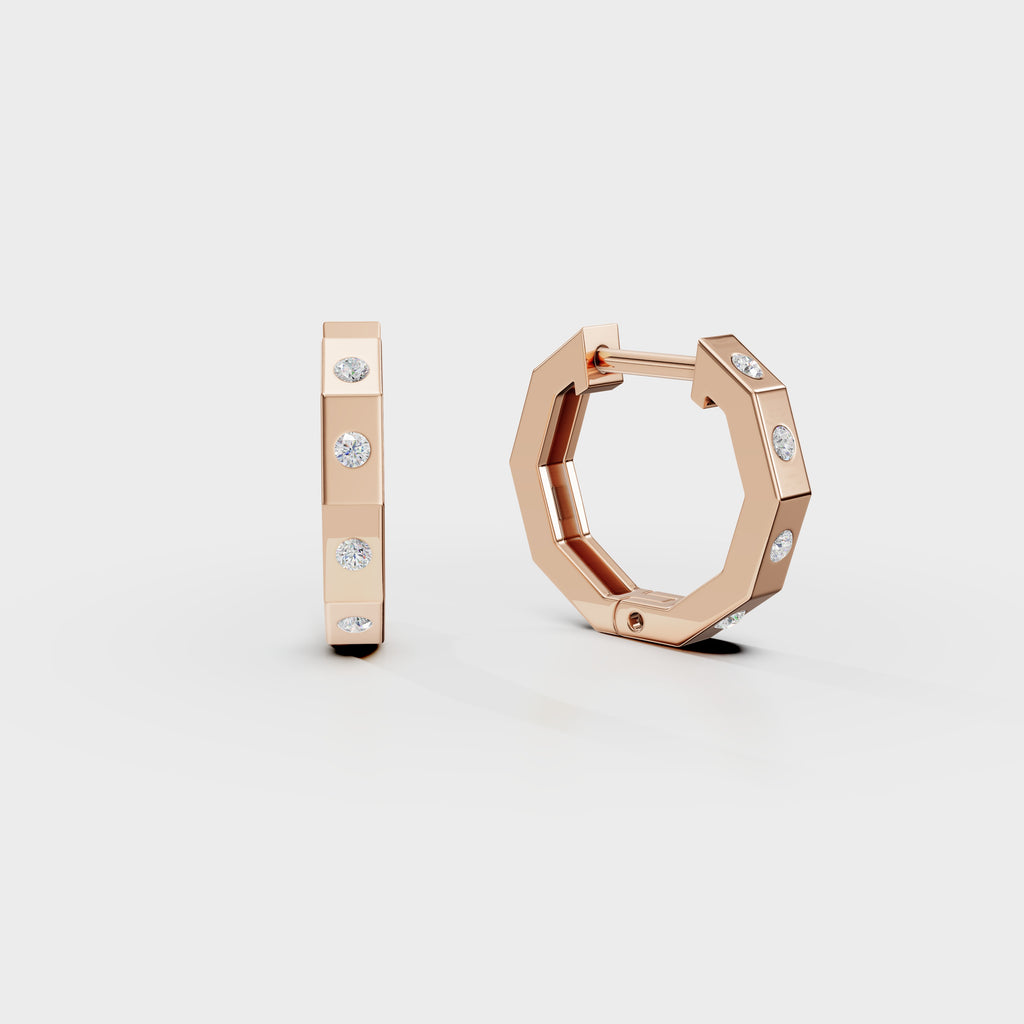 Torque hoops men's earrings