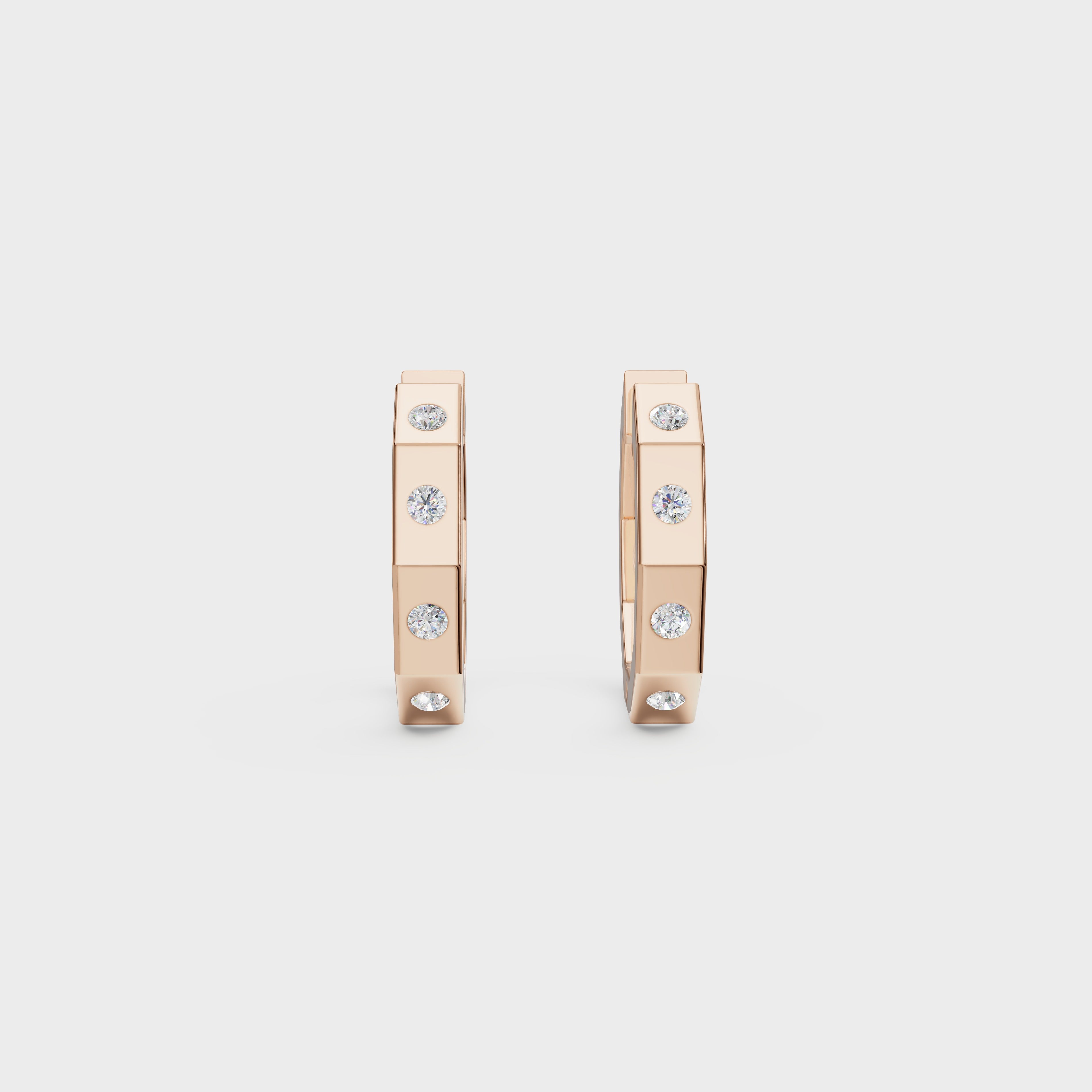 Torque hoops men's earrings