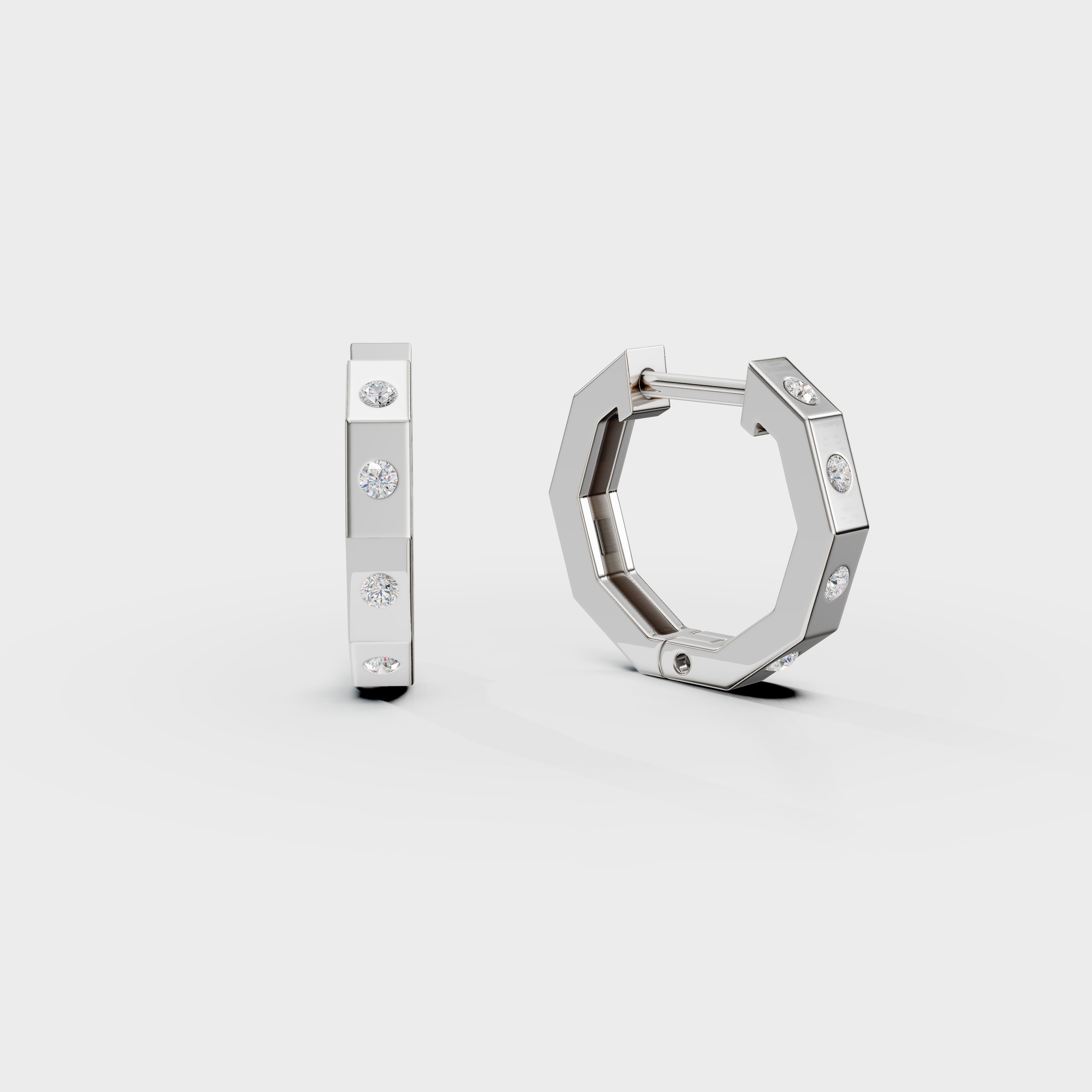 Torque hoops men's earrings