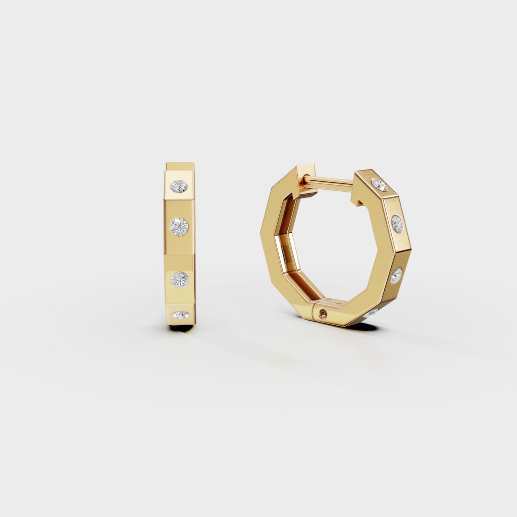 Torque hoops men's earrings