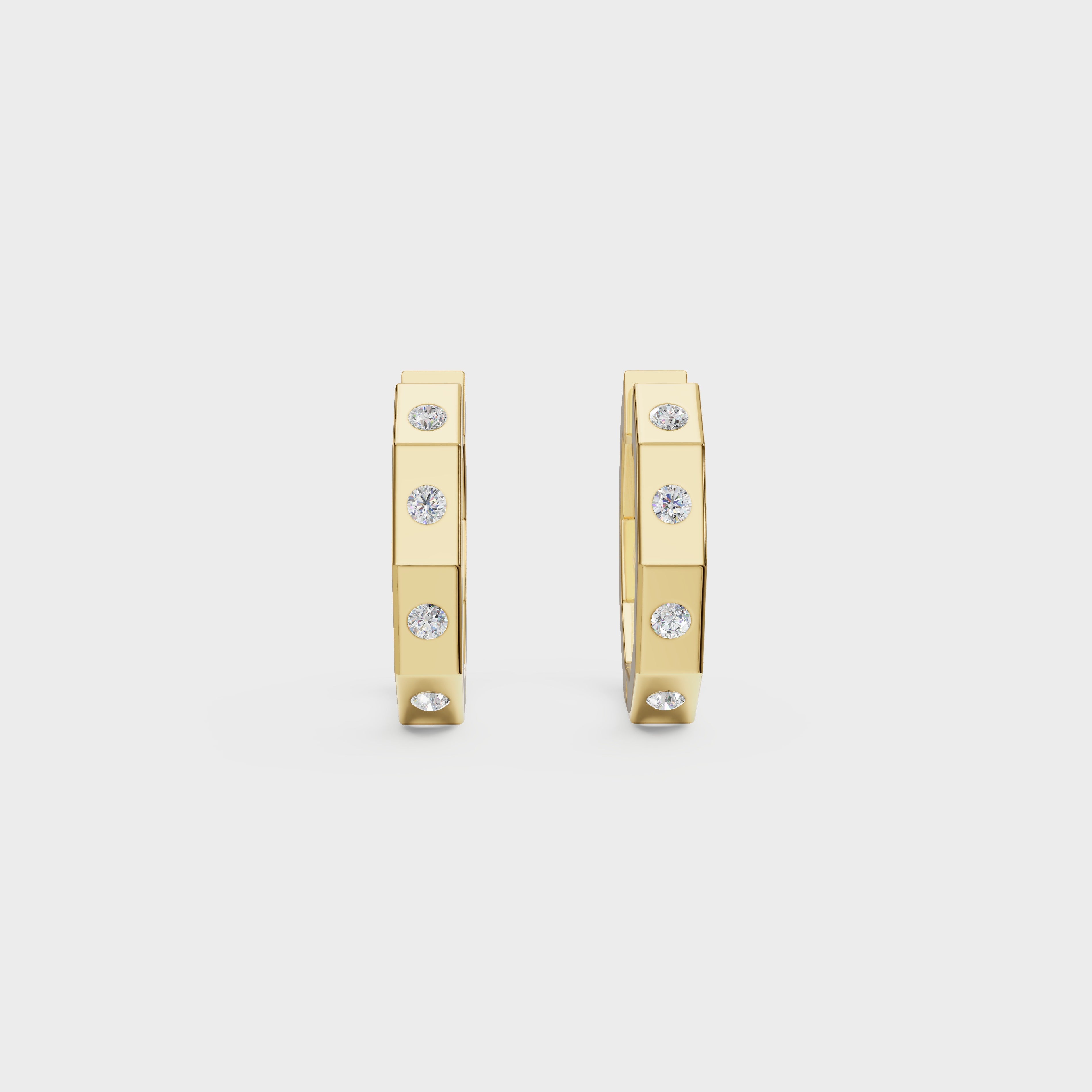 Torque hoops men's earrings