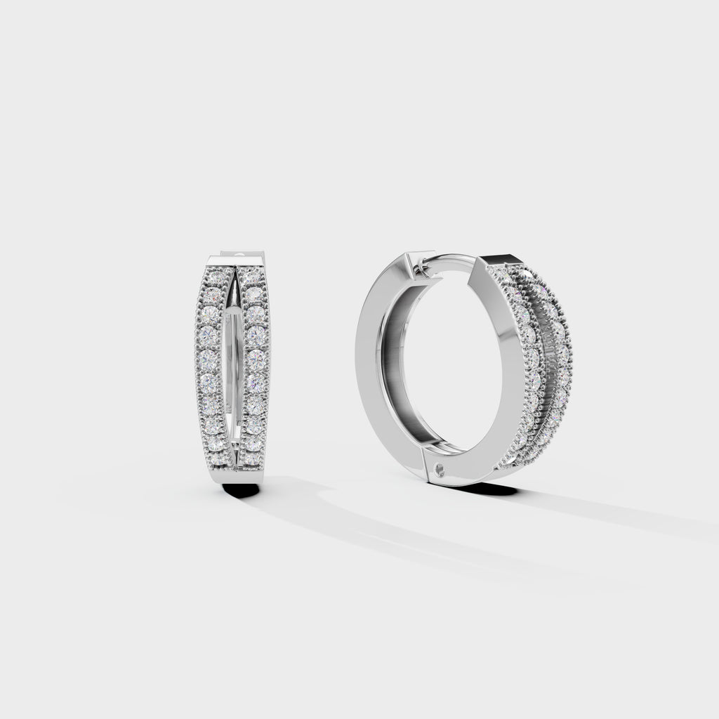 Two Line hoop Men's Earrings