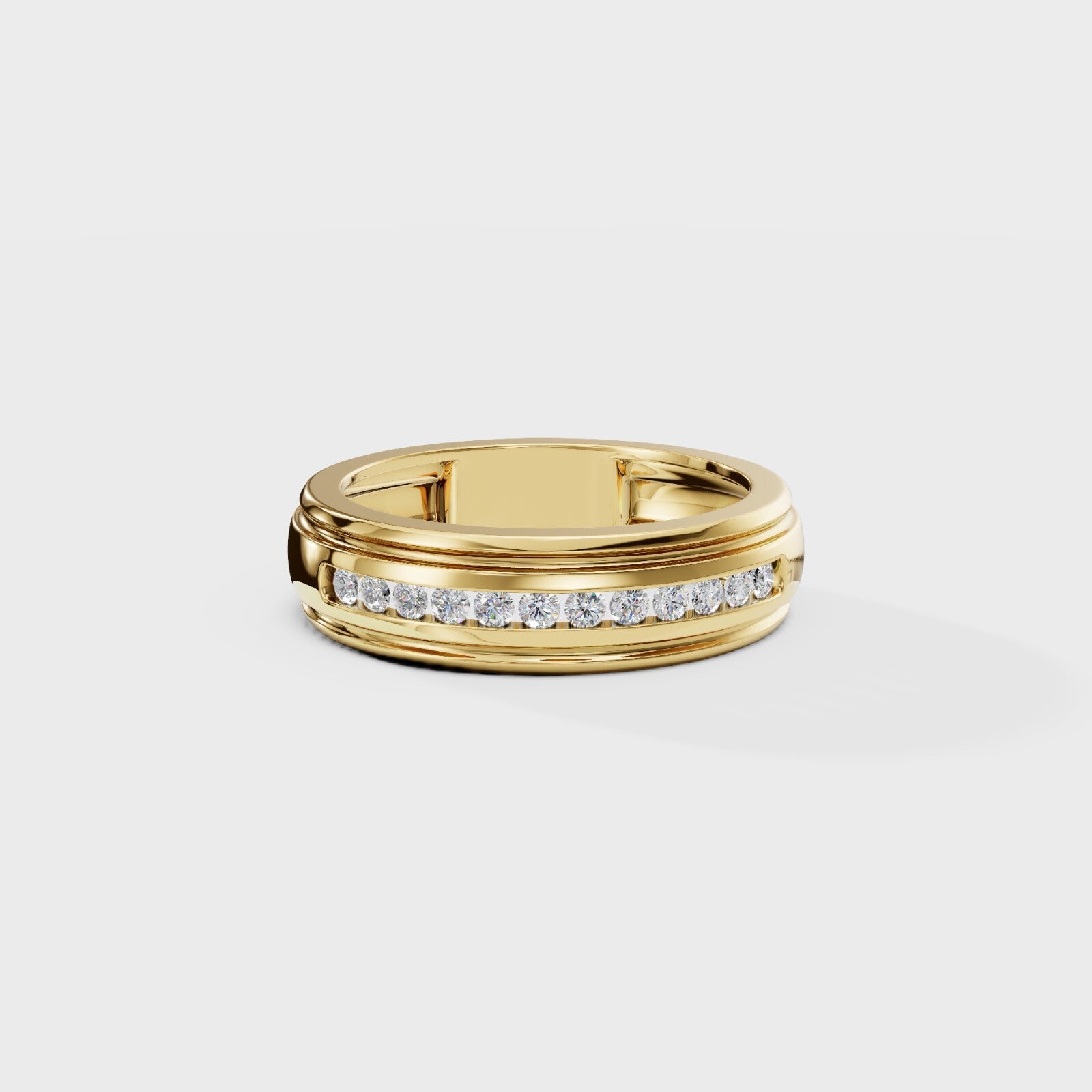 Round Glowline Men's Ring