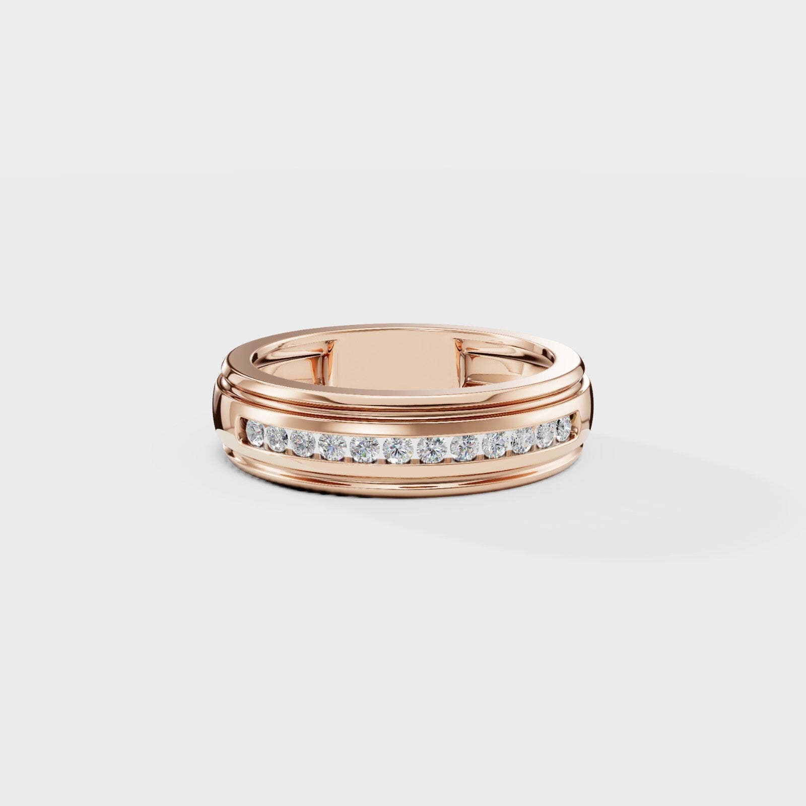 Round Glowline Men's Ring