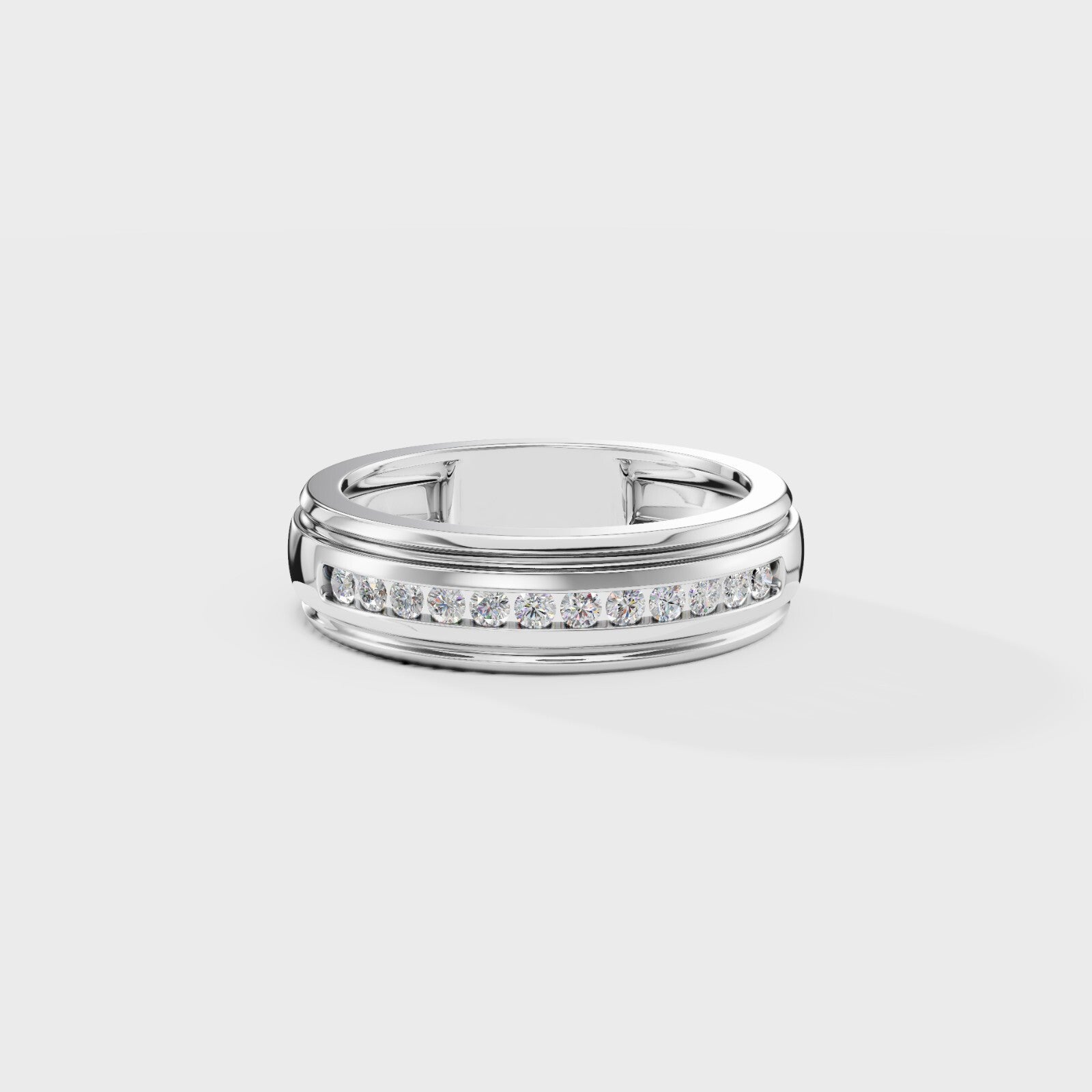 Round Glowline Men's Ring