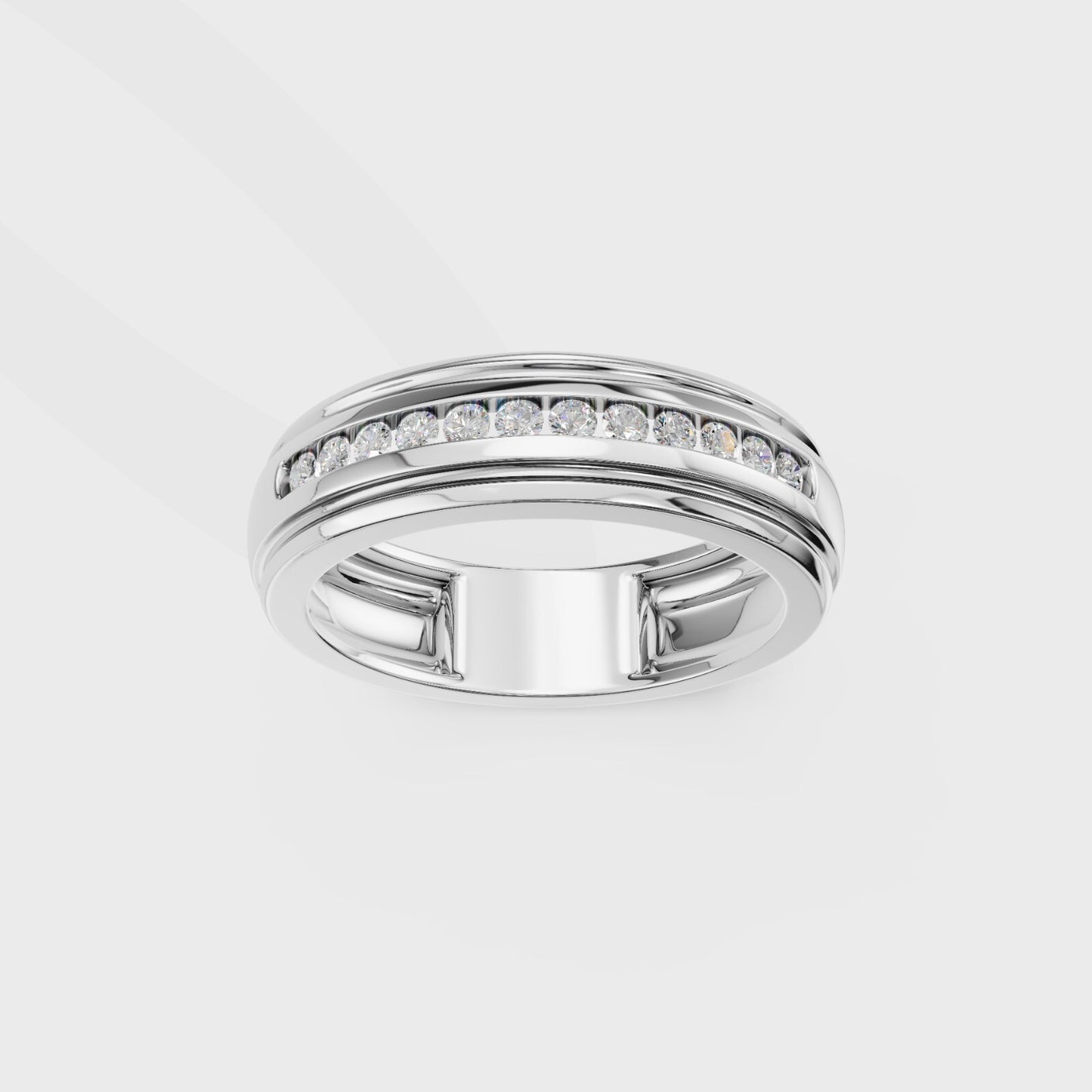 Round Men's Ring