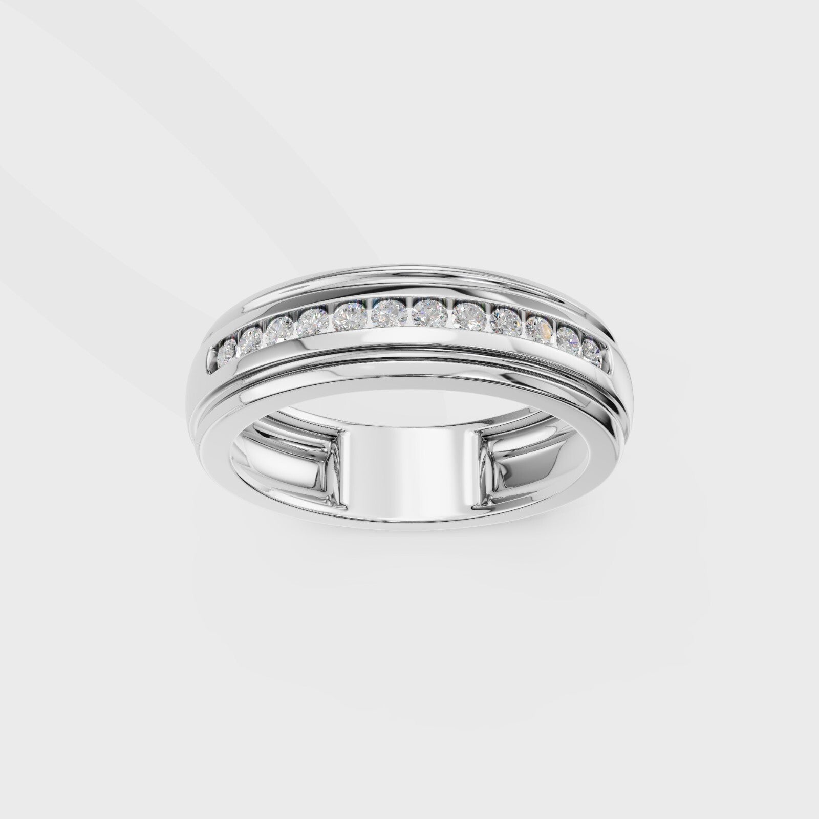 Round Glowline Men's Ring