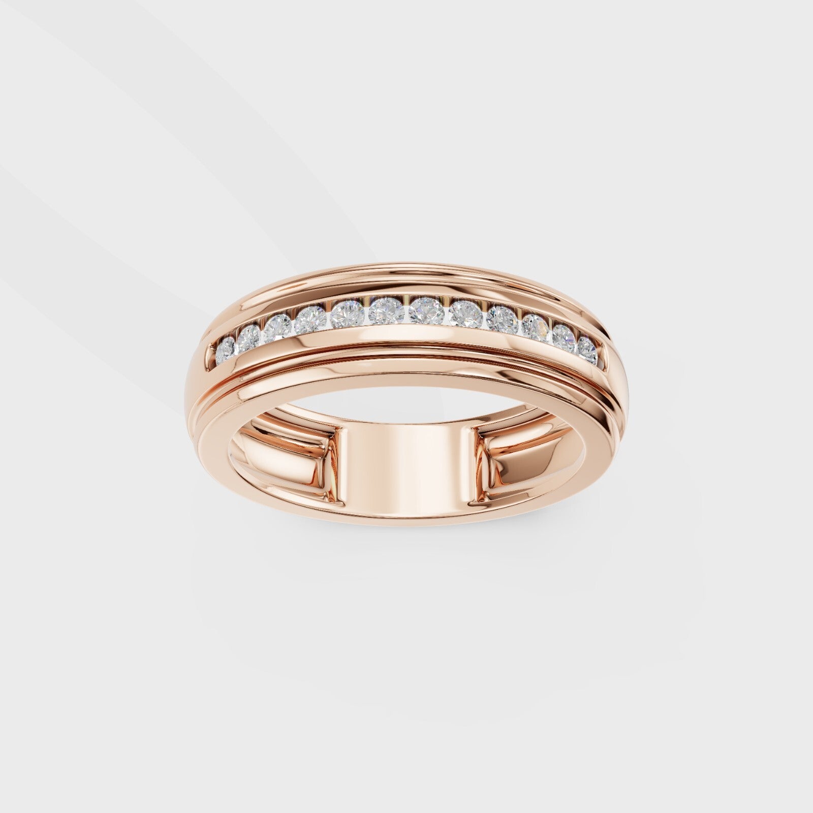 Round Glowline Men's Ring