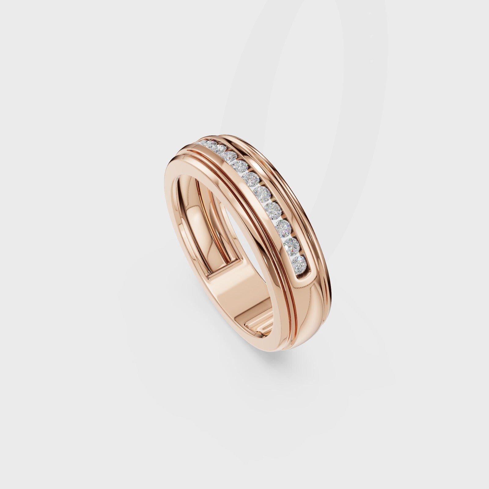 Round Glowline Men's Ring