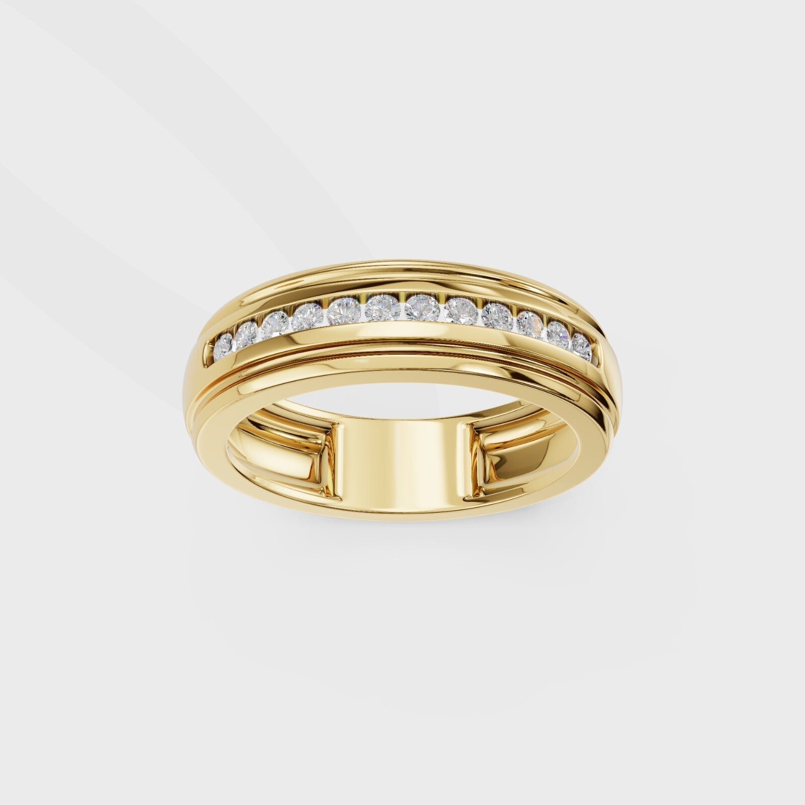 Round Glowline Men's Ring