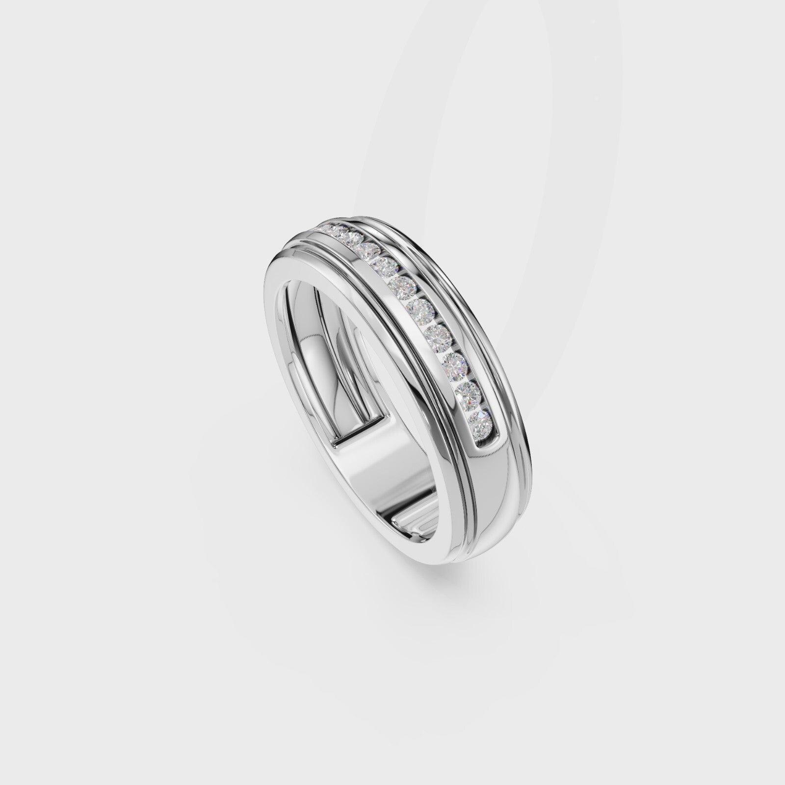 Round Glowline Men's Ring