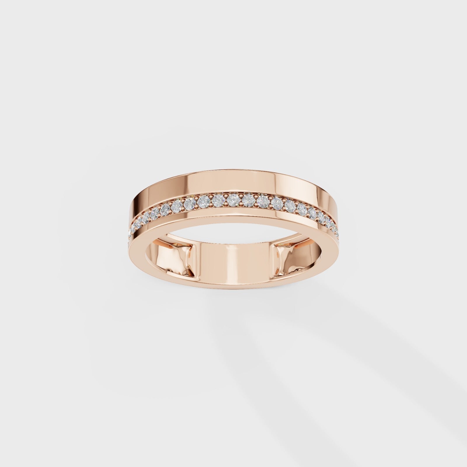 Round Mens band Ring