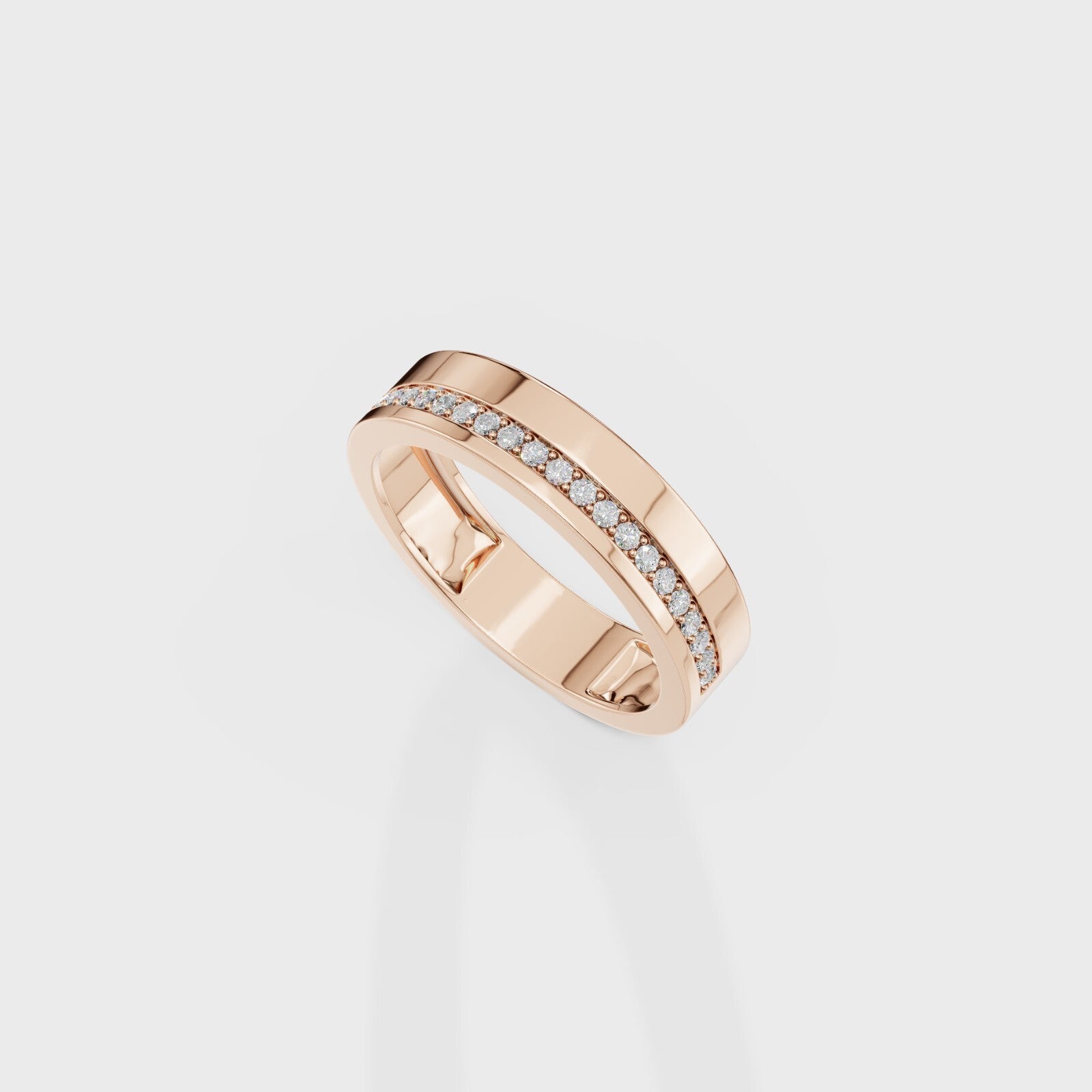 Round Mens band Ring