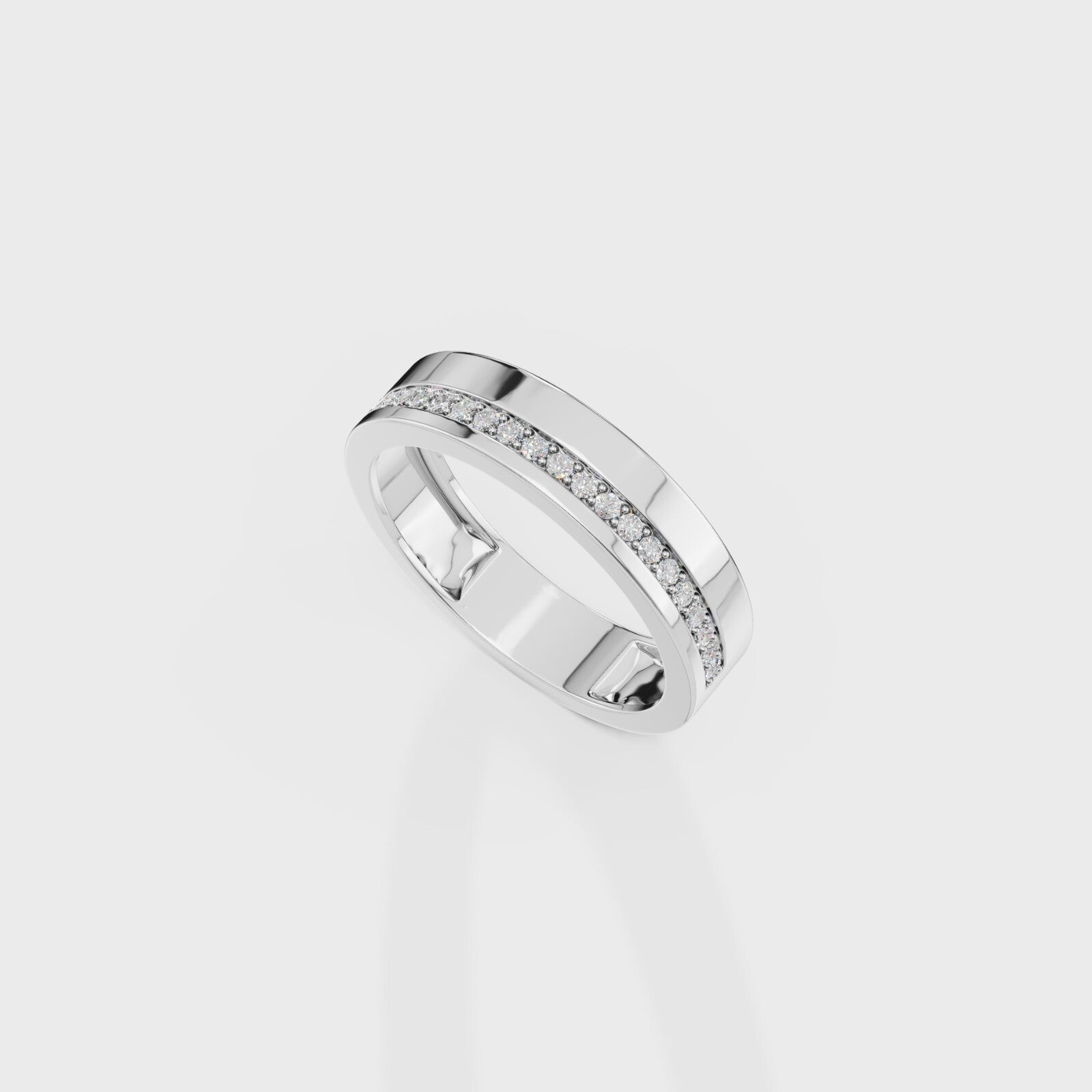 Round Mens band Ring