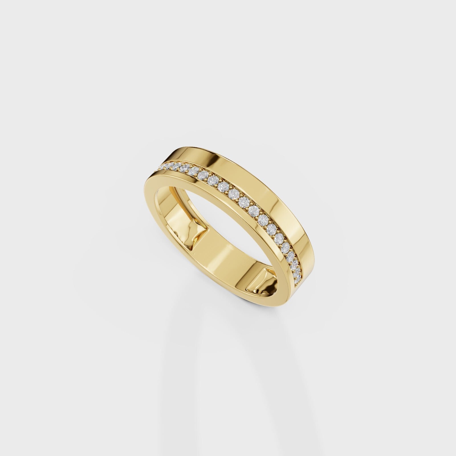Round Mens band Ring