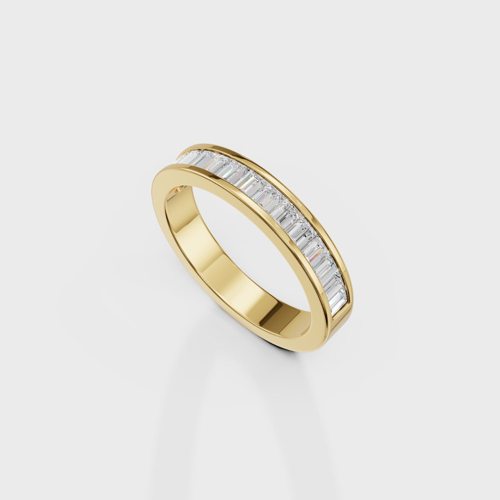 Sleek spark Baguette Men's Ring