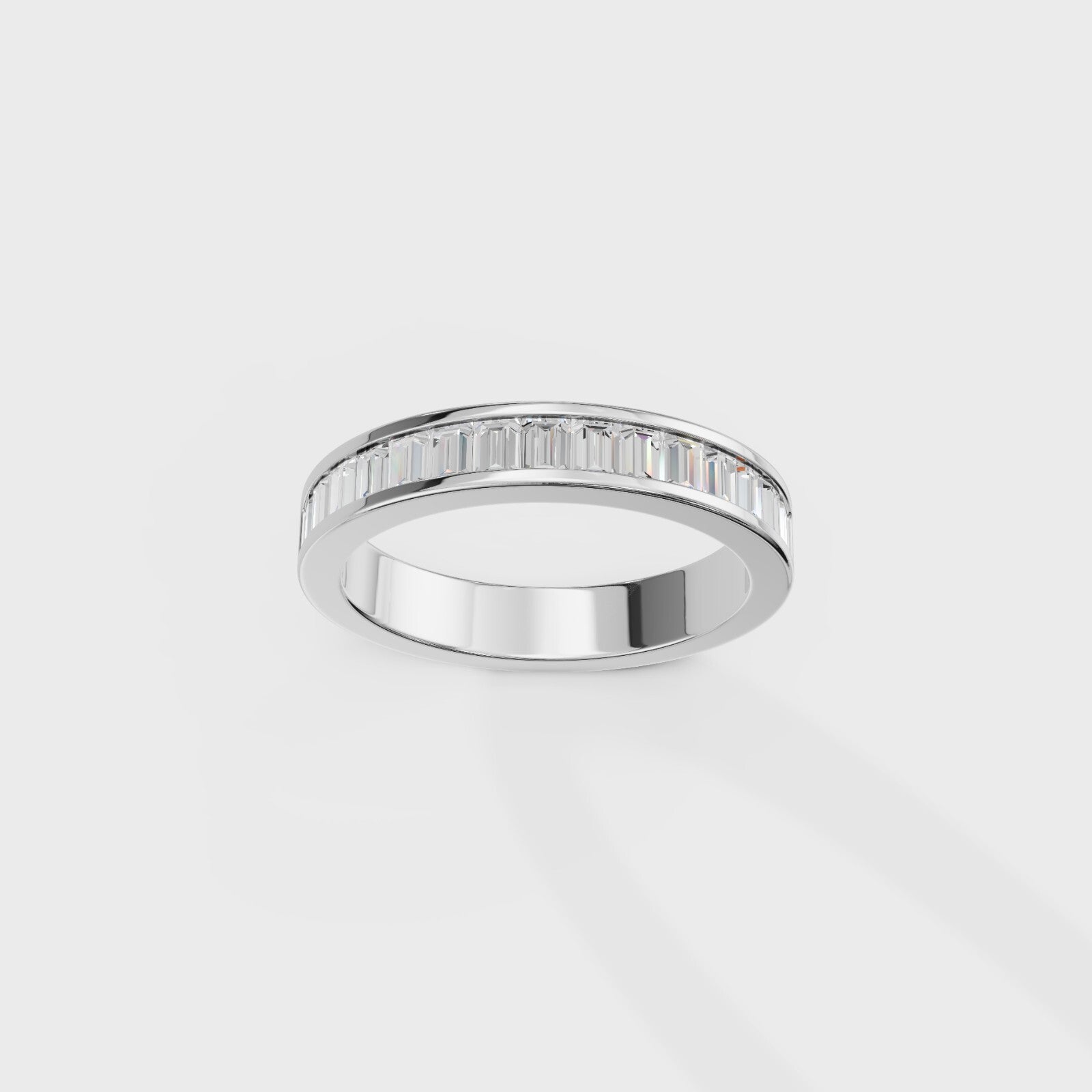 Sleek spark Baguette Men's Ring