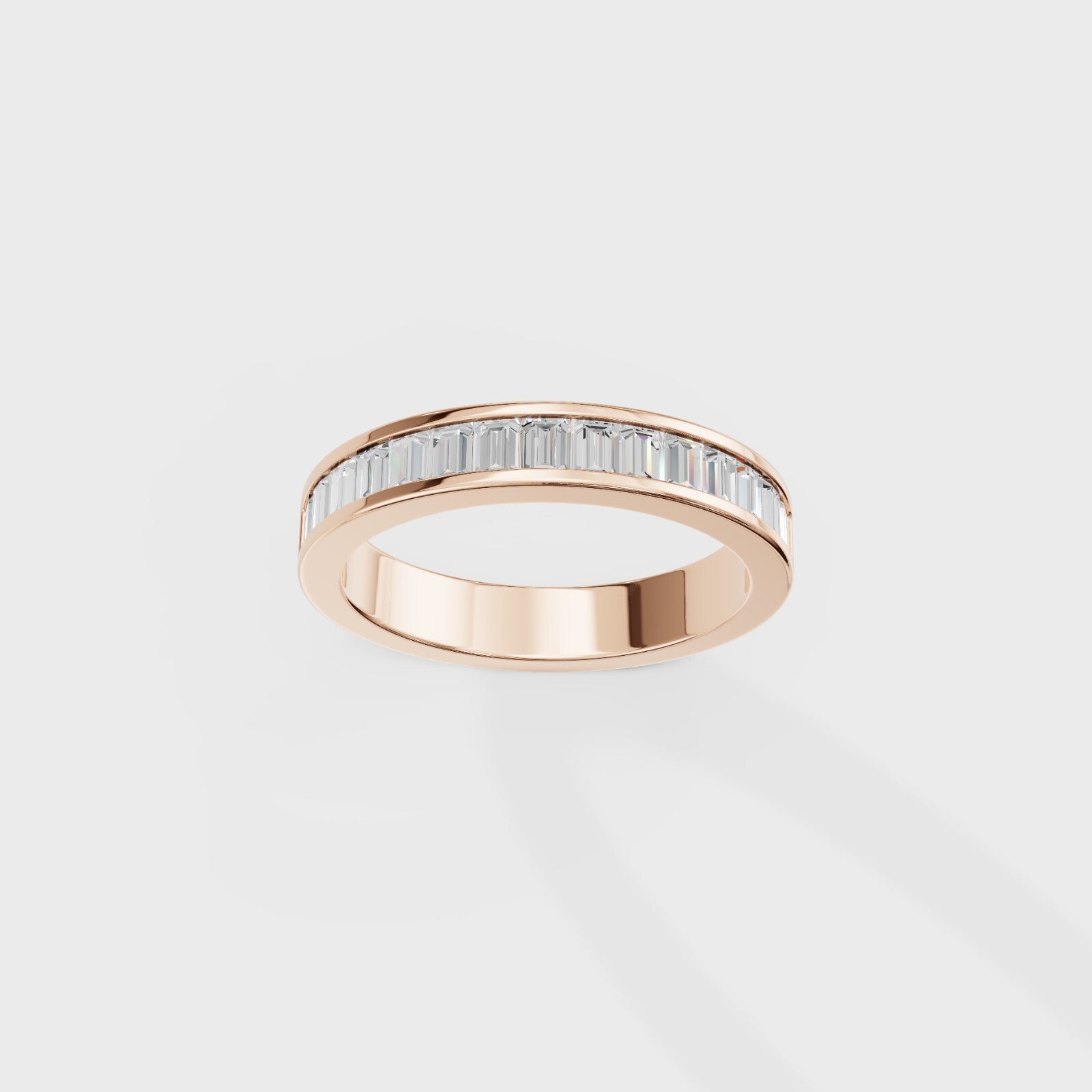 Sleek spark Baguette Men's Ring