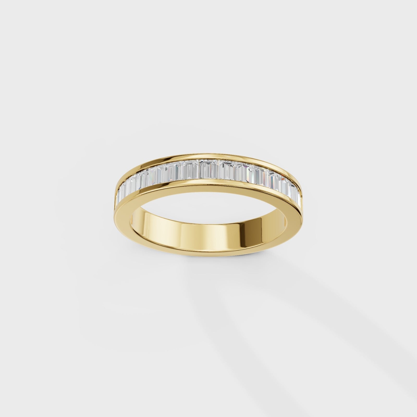 Sleek spark Baguette Men's Ring