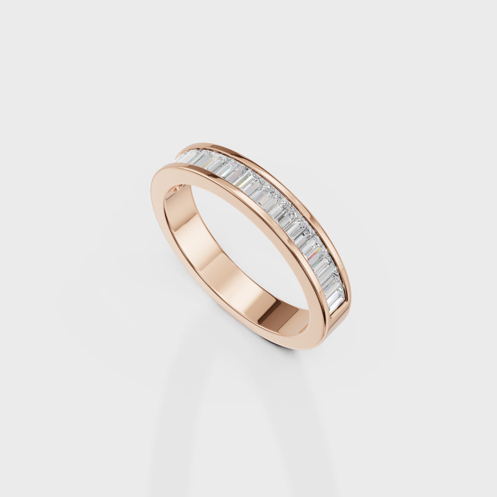 Sleek spark Baguette Men's Ring