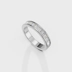 Sleek Spark Baguette Men's Ring