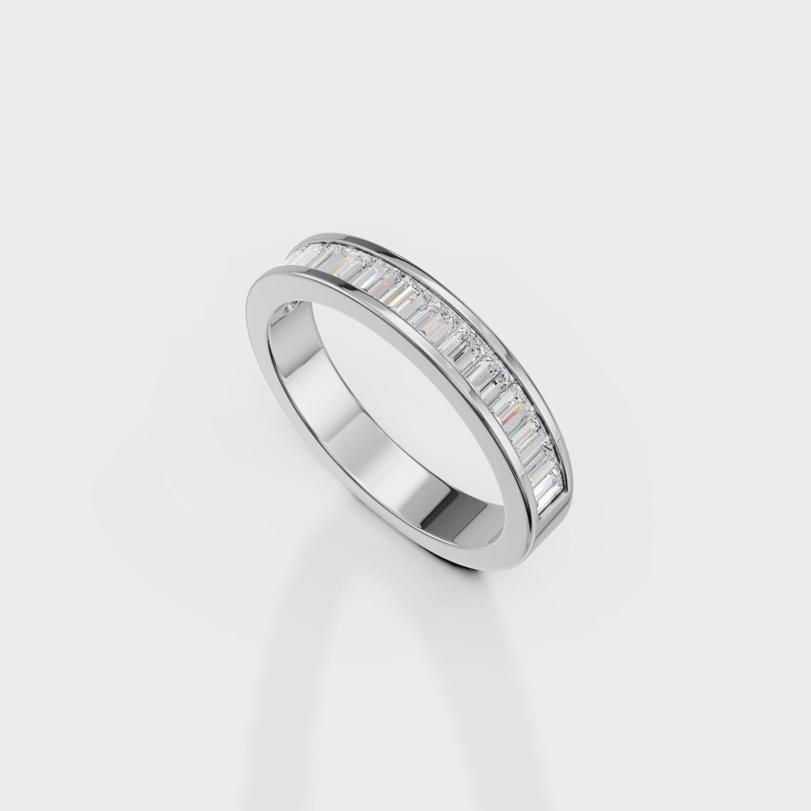 Sleek spark Baguette Men's Ring