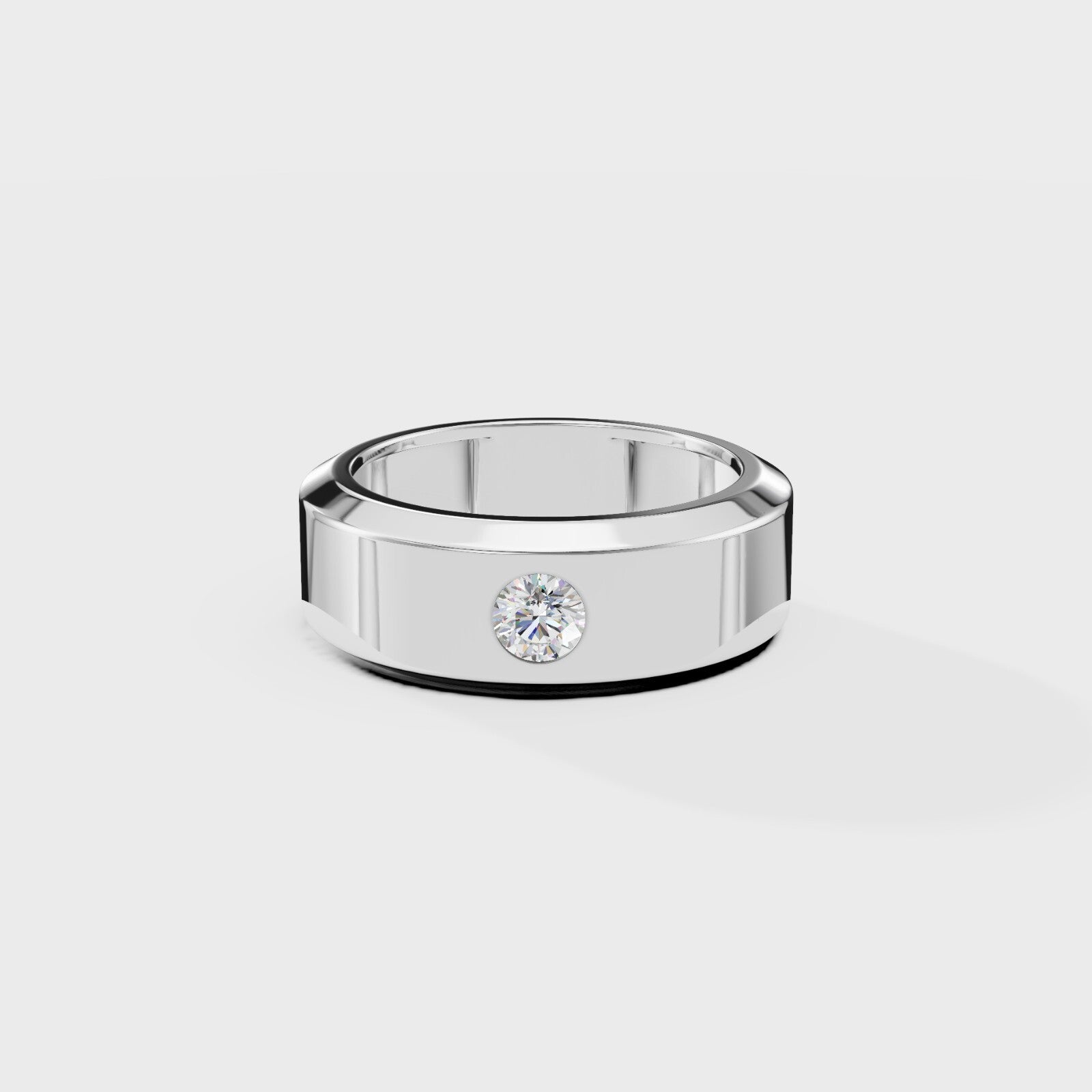 Glow Dot Round Men's Ring