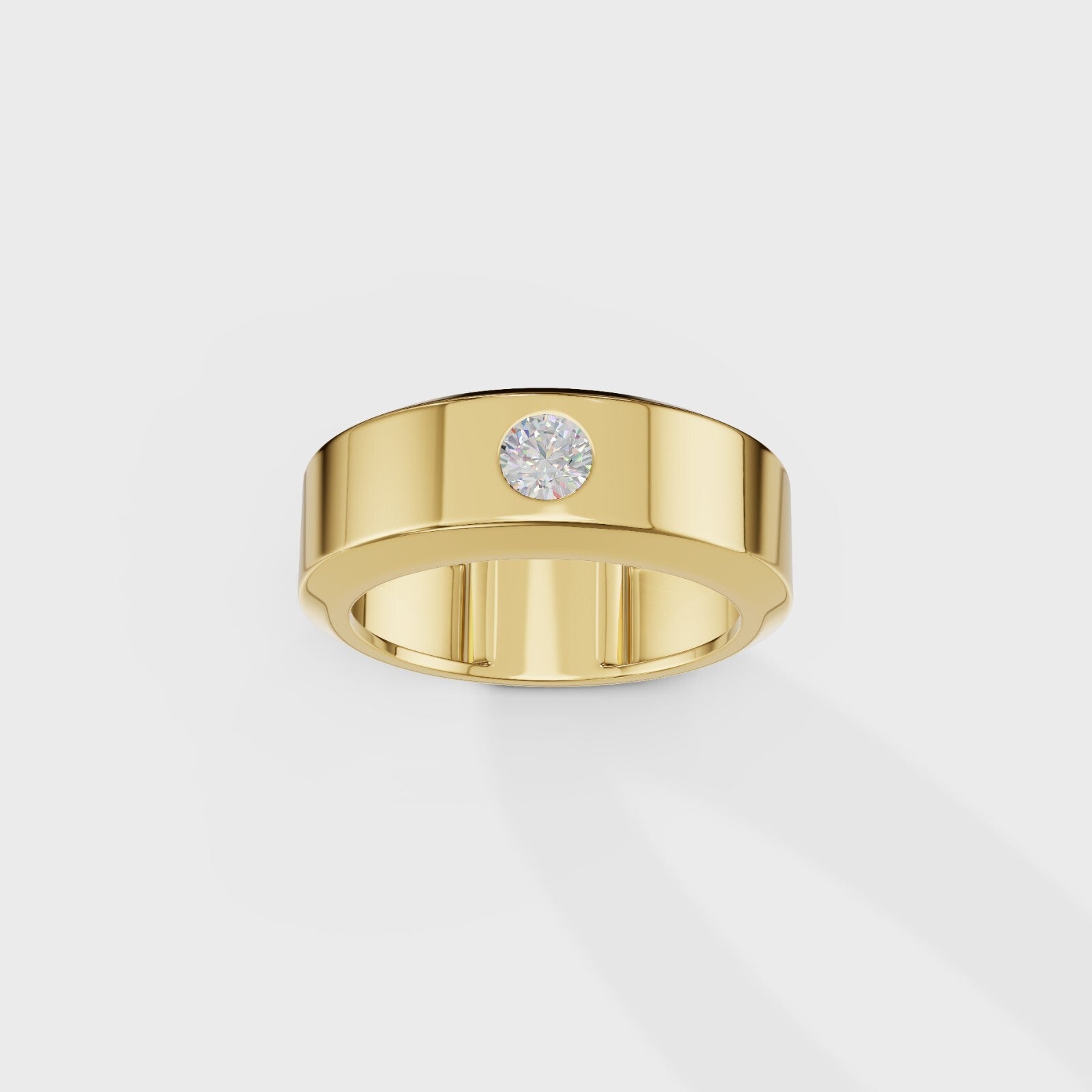 Glow Dot Round Men's Ring