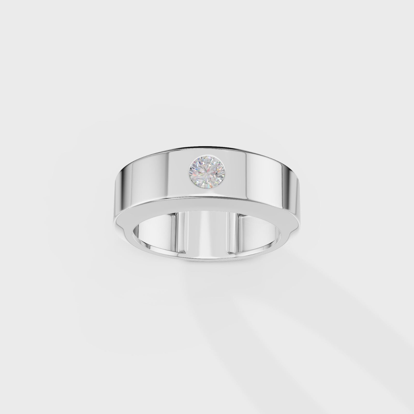 Glow Dot Round Men's Ring