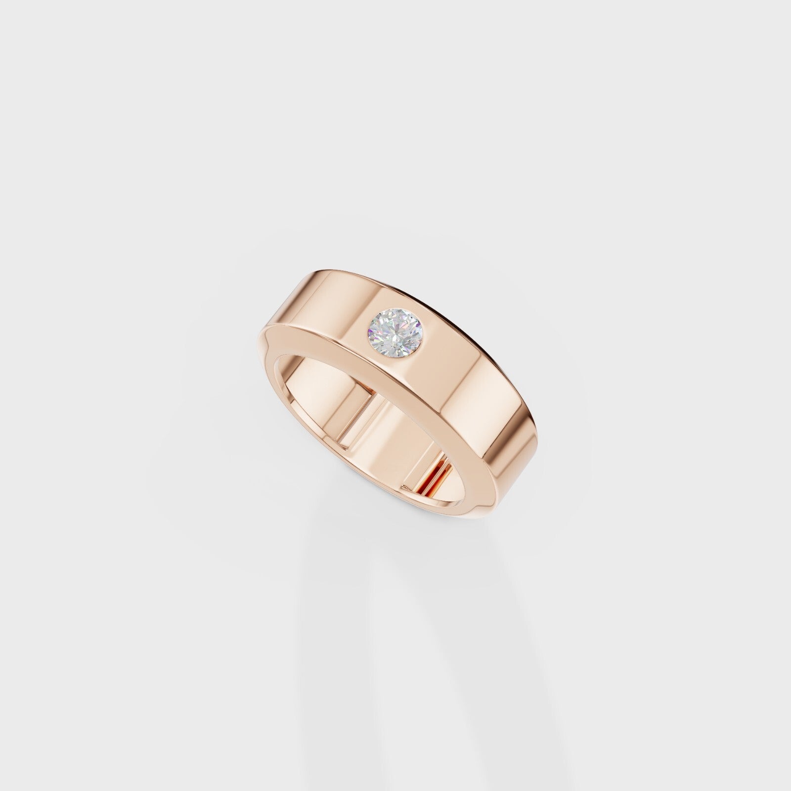Glow Dot Round Men's Ring