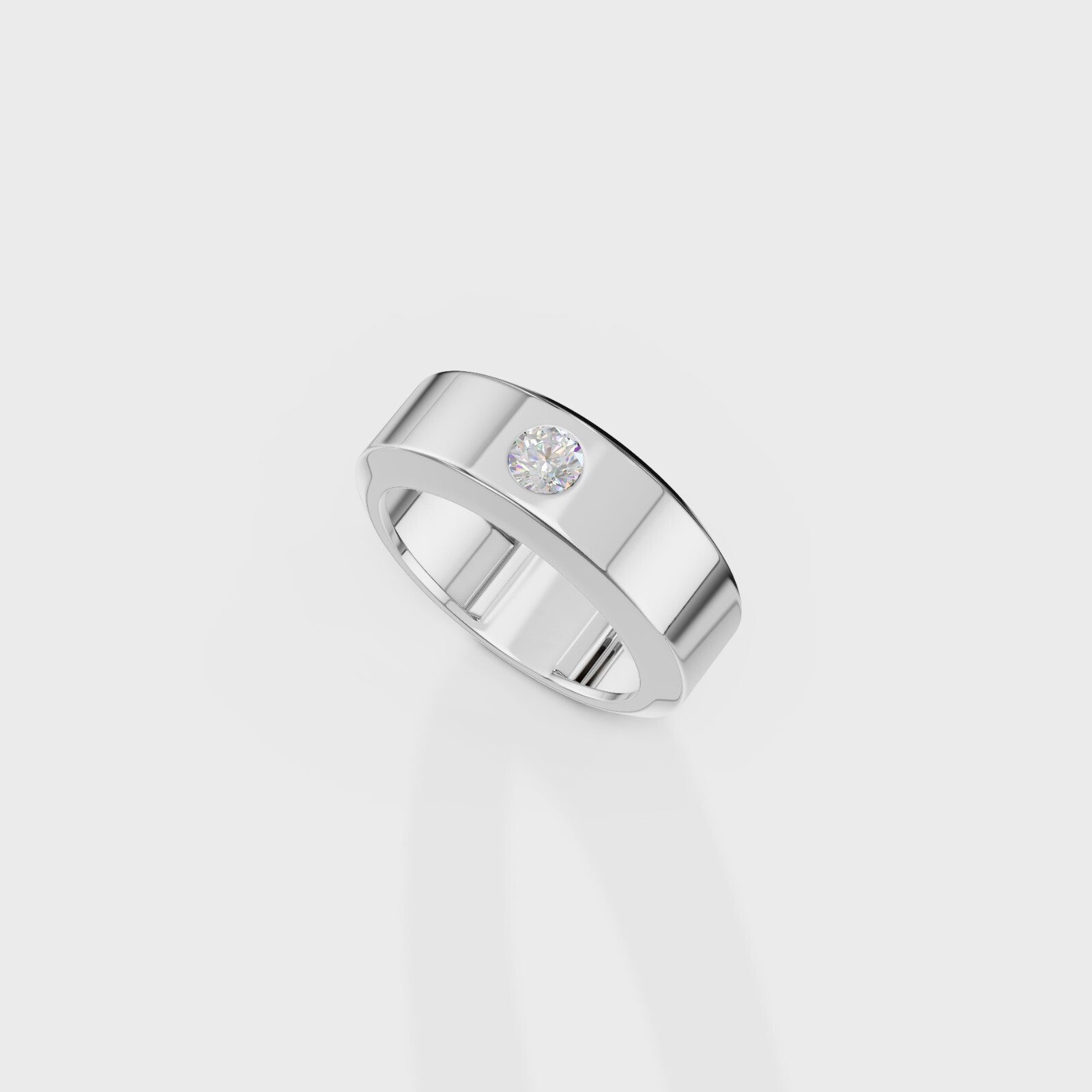 Glow Dot Round Men's Ring