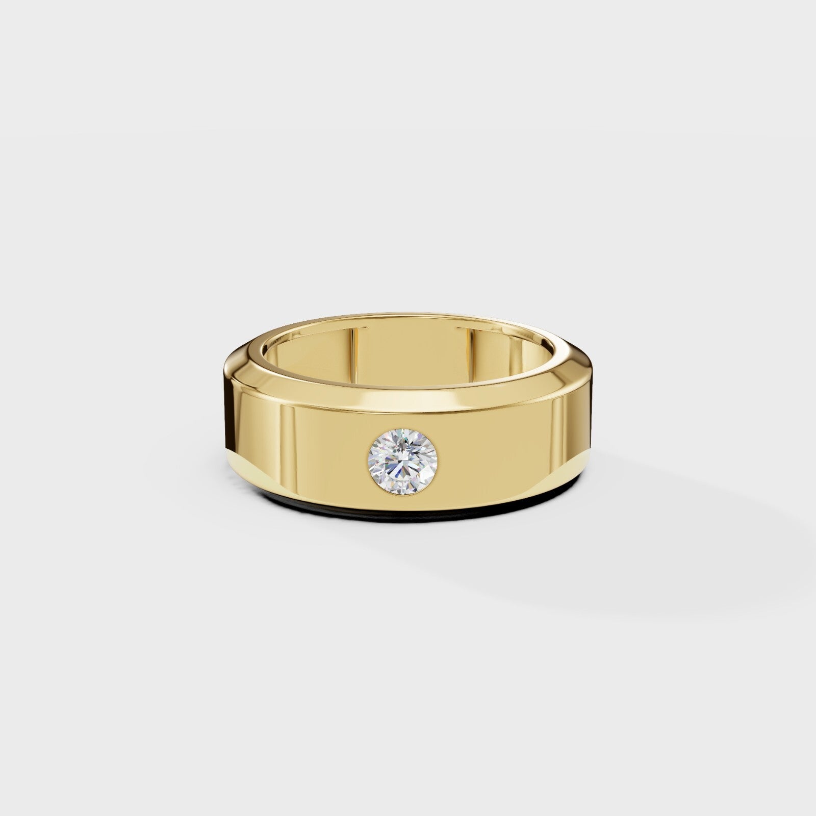 Glow Dot Round Men's Ring