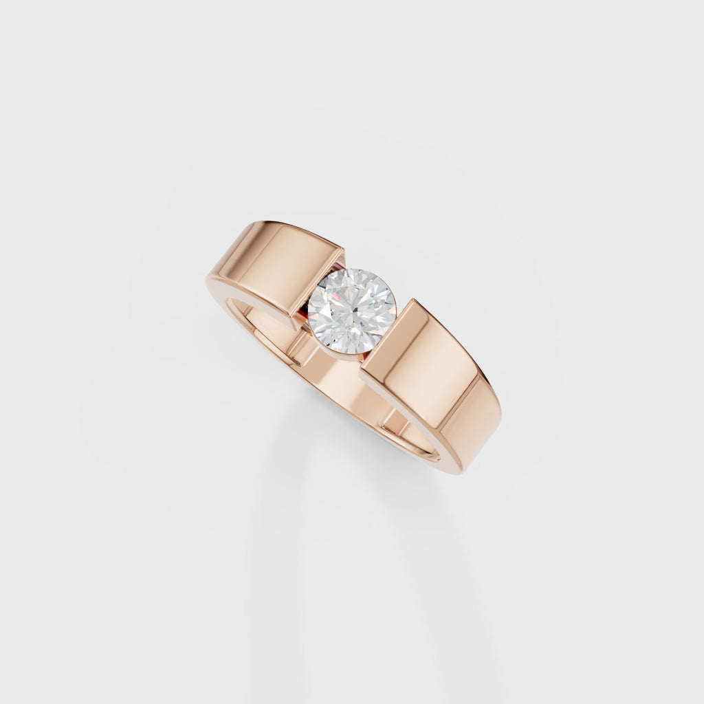 Eclipse Round  Mens Ring