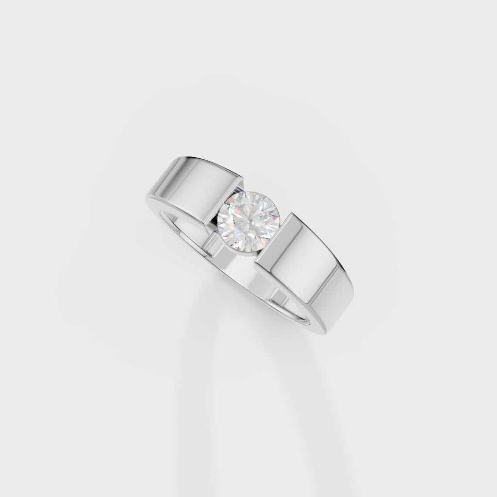 Eclipse Round  Mens Ring