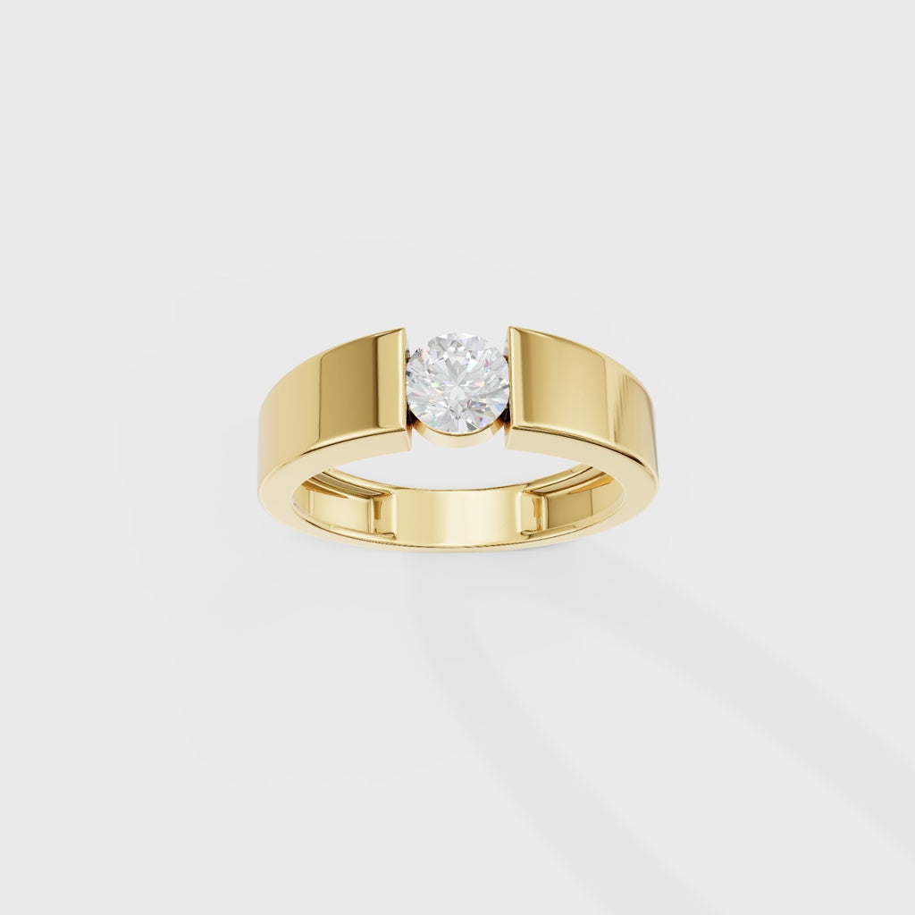 Eclipse Round  Mens Ring