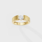 Eclipse Round  Mens Ring