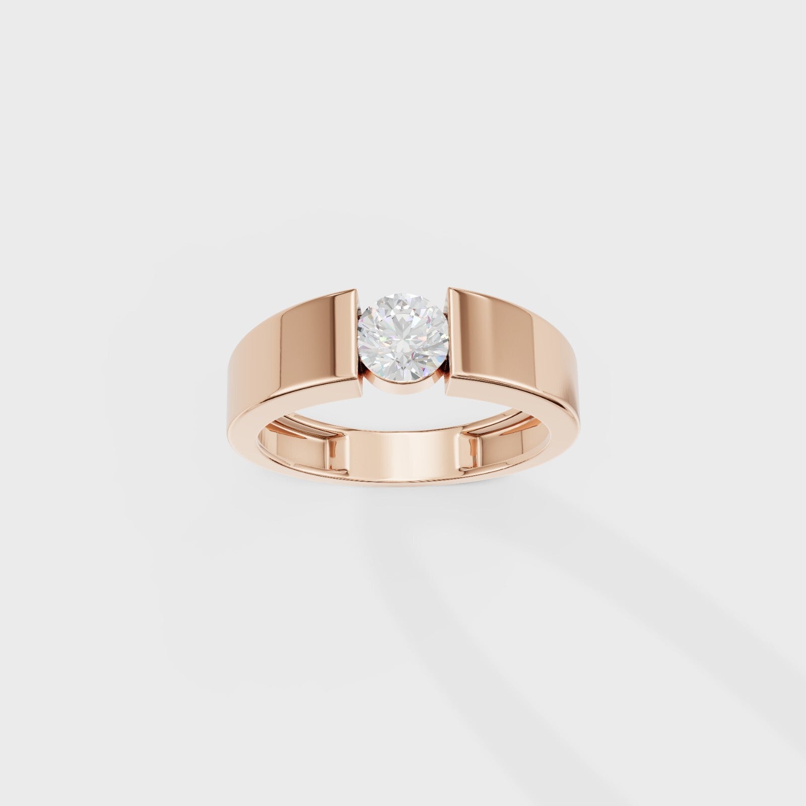 Eclipse Round  Mens Ring