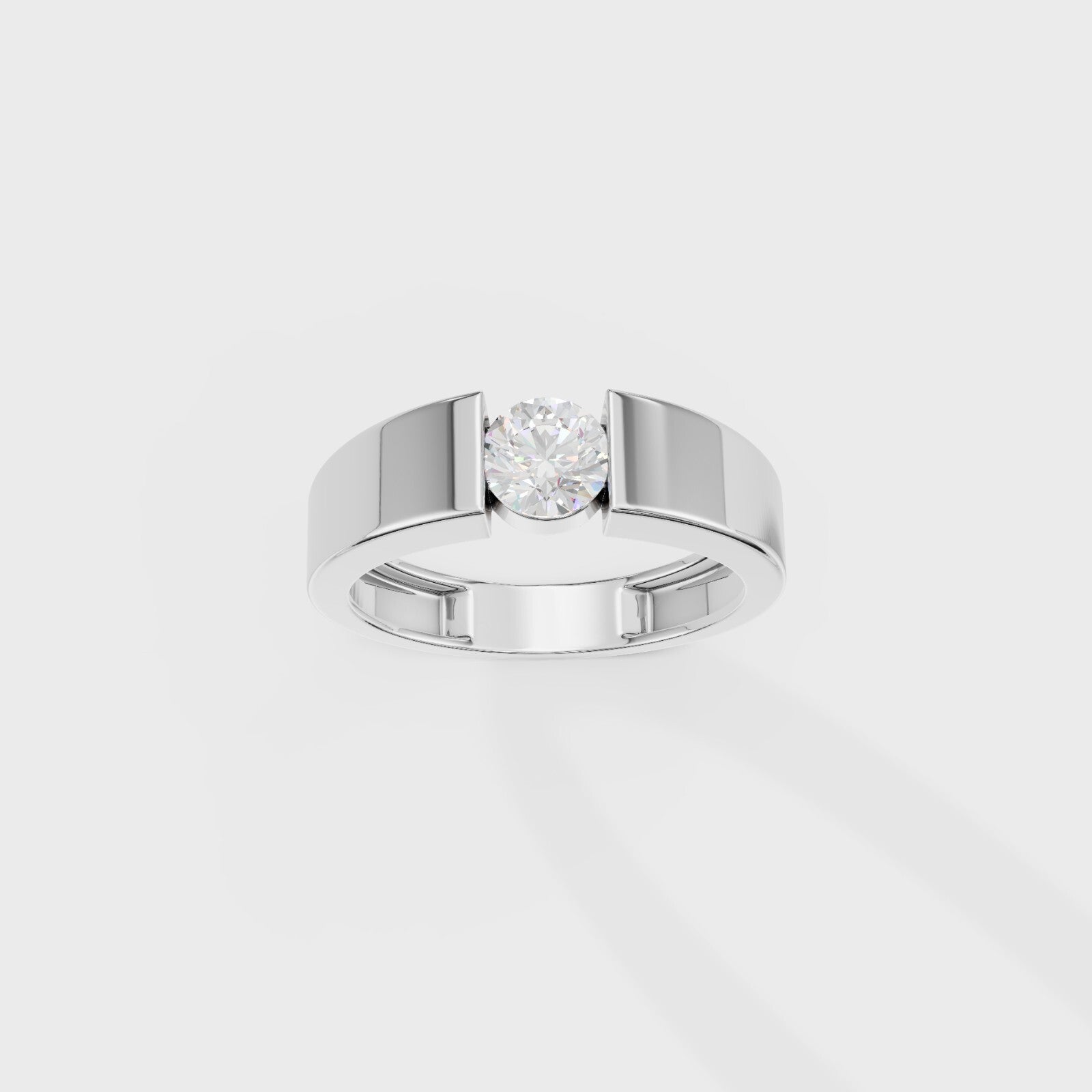 Eclipse Round  Mens Ring