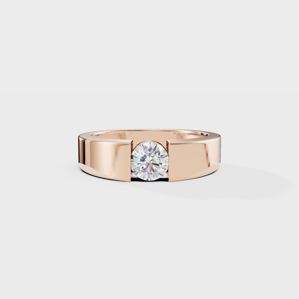 Eclipse Round  Mens Ring