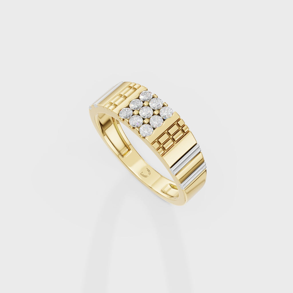 Gridlock Fusion Round Ring