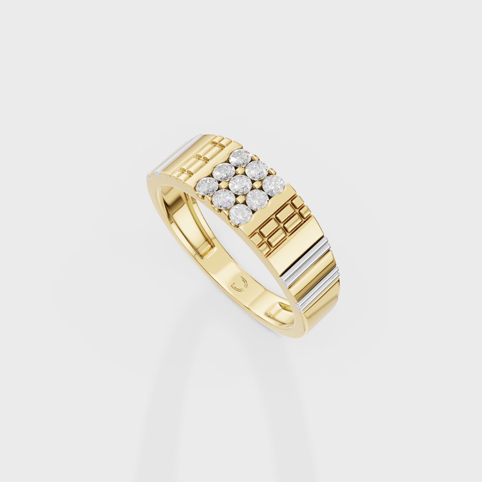 Gridlock Fusion Round Ring