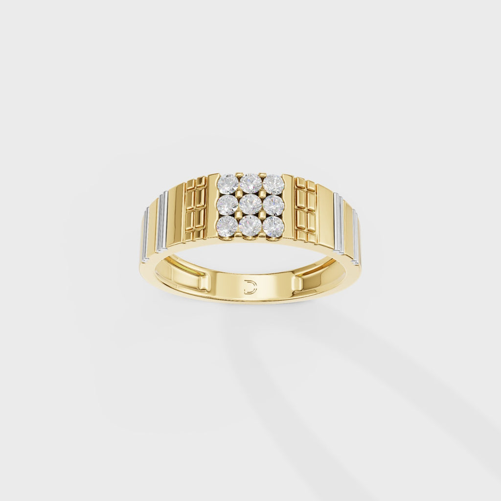 Gridlock Fusion Round Ring
