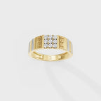 Gridlock Fusion Round Ring