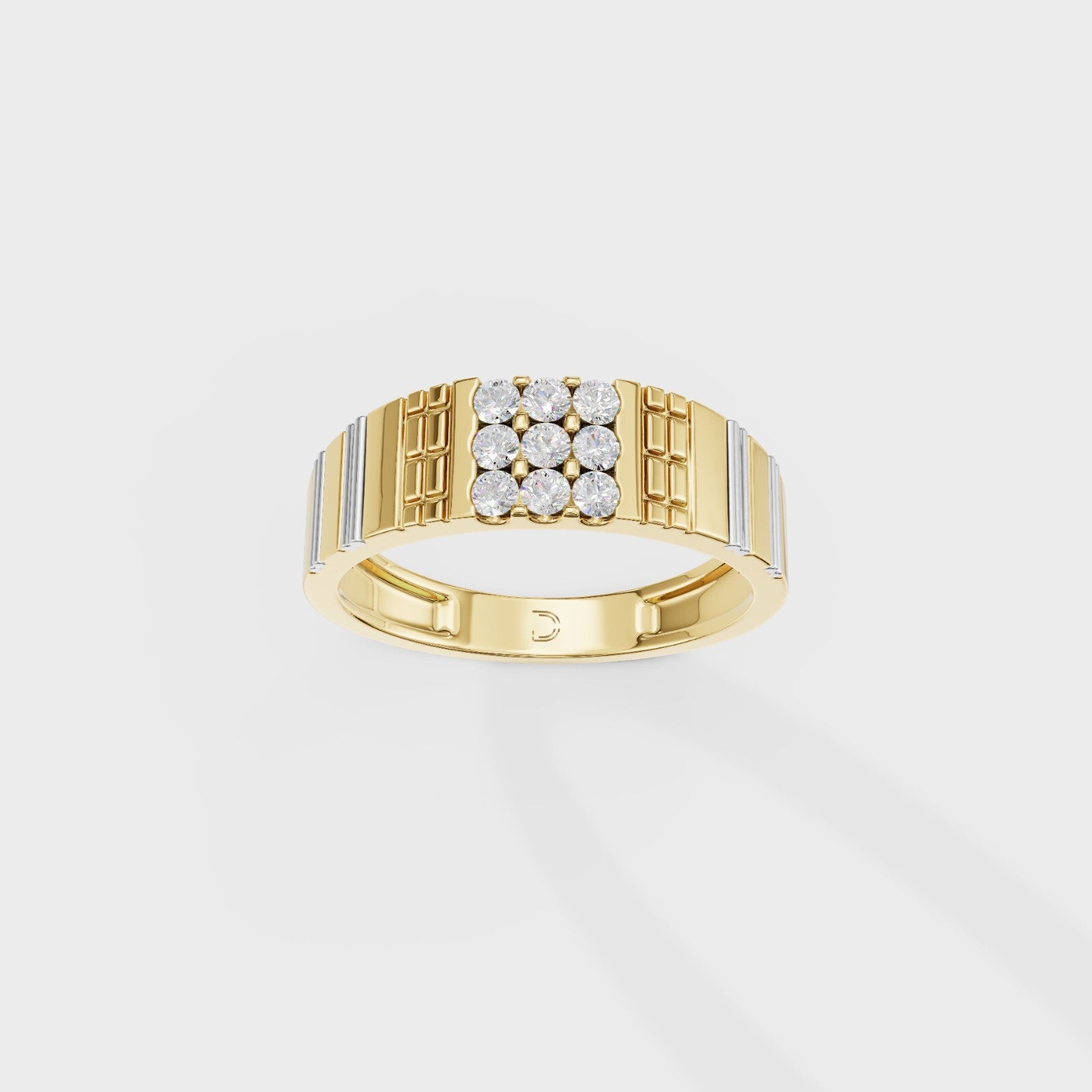 Gridlock Fusion Round Ring