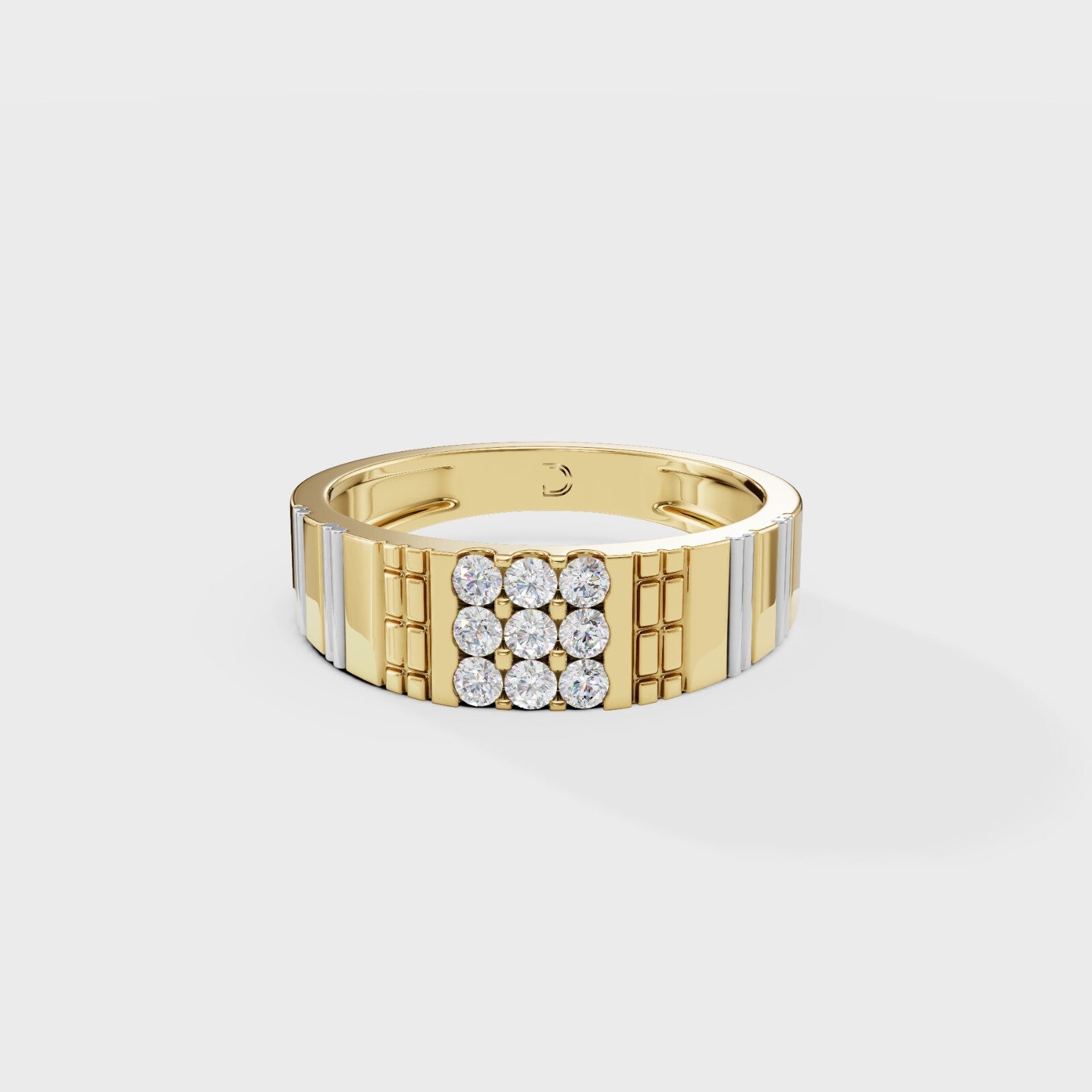 Gridlock Fusion Round Ring