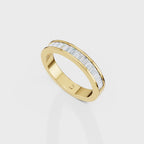 Sleek Spark Baguette Men's Ring