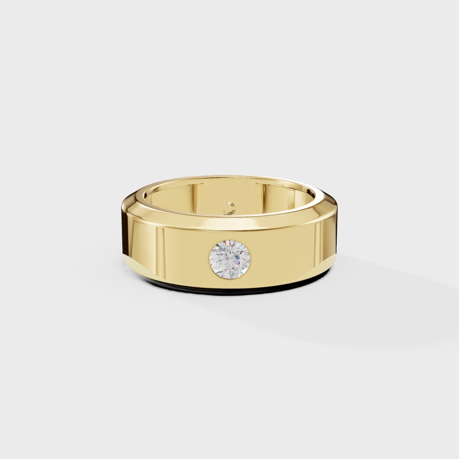 Glow Dot Round Men's Ring