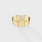 Glow Dot Round Men's Ring