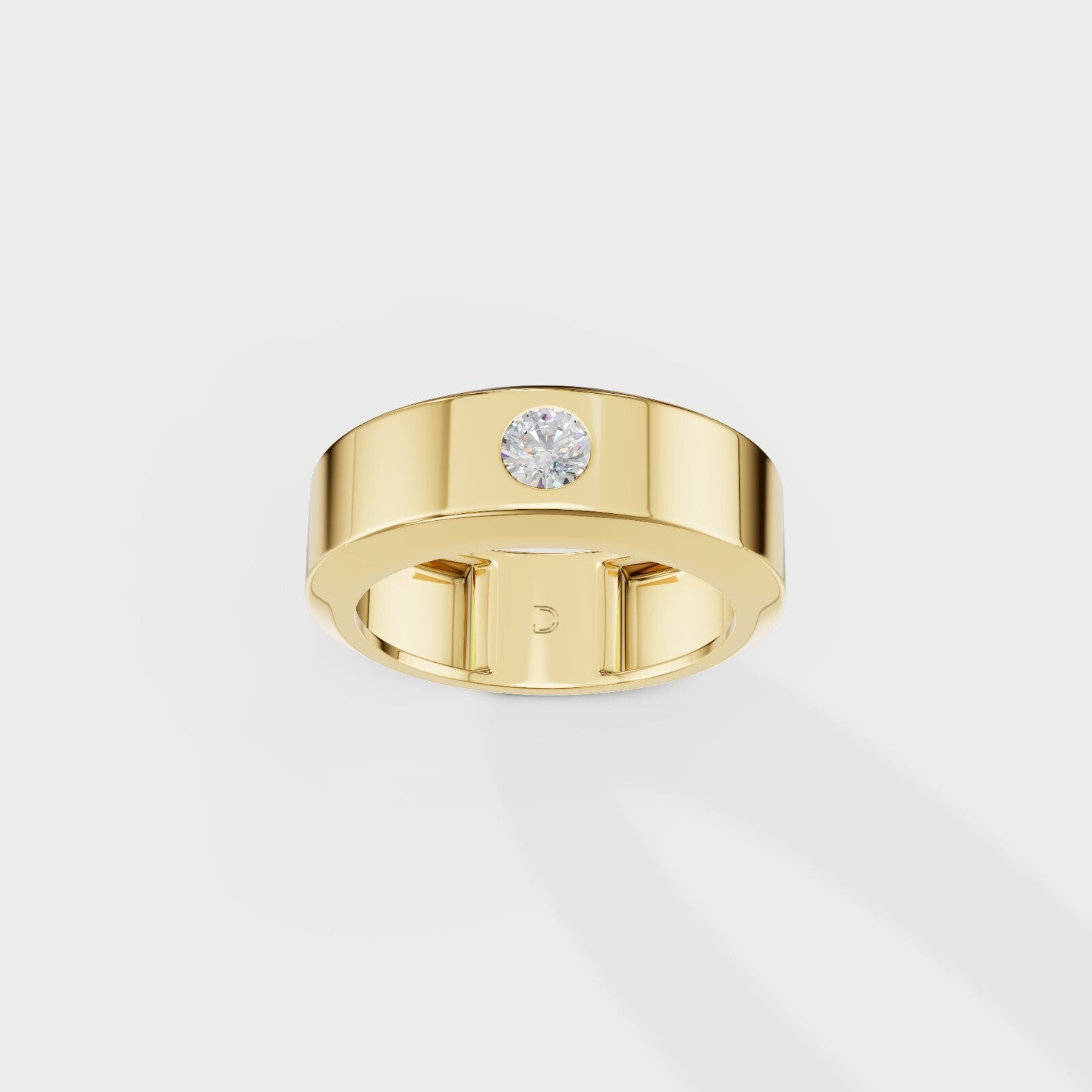 Glow Dot Round Men's Ring