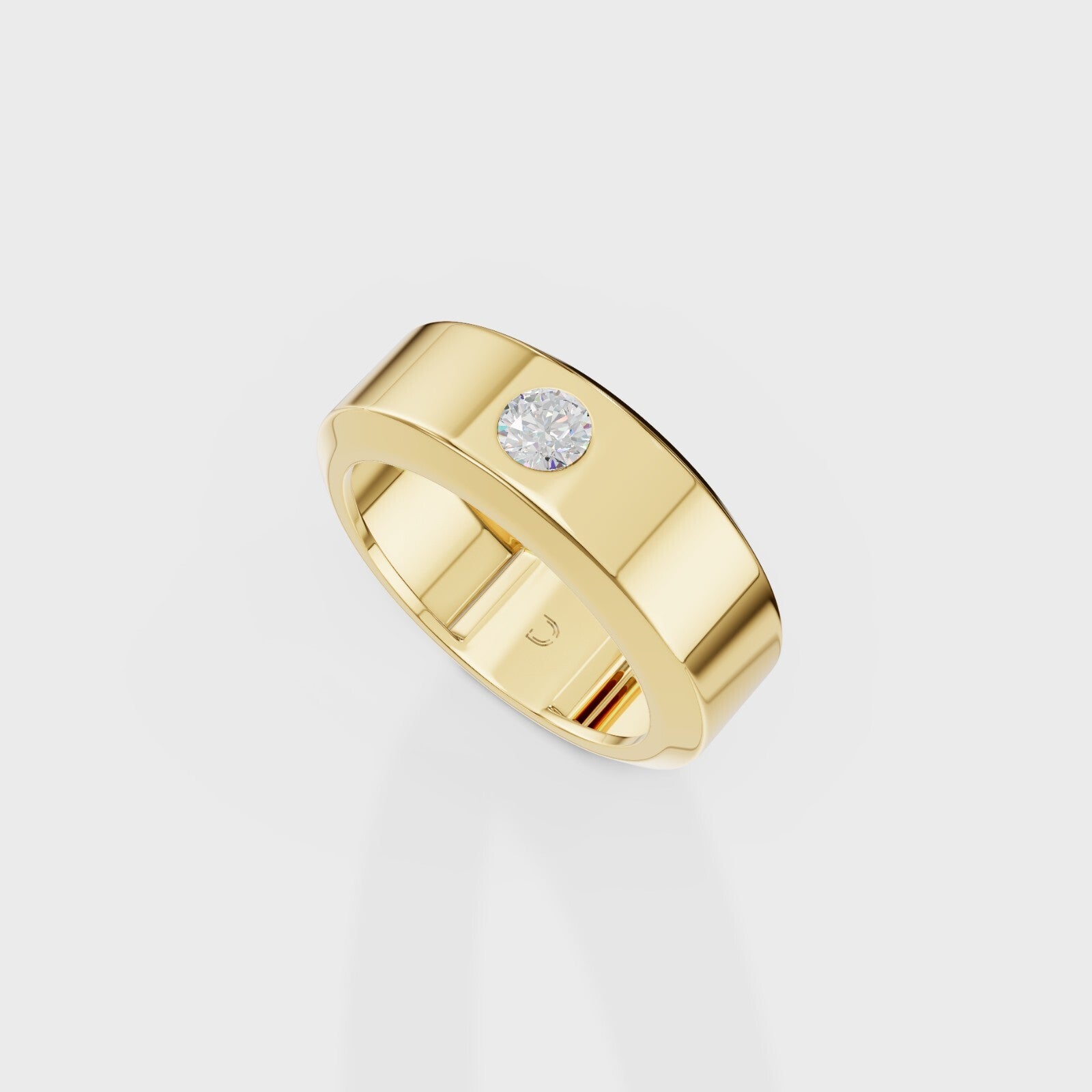 Glow Dot Round Men's Ring